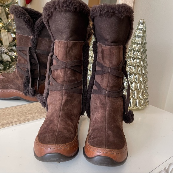 The North Face Abby II Brown Suede WP Insulated Winter Snow Boots Women’s - Picture 2 of 11